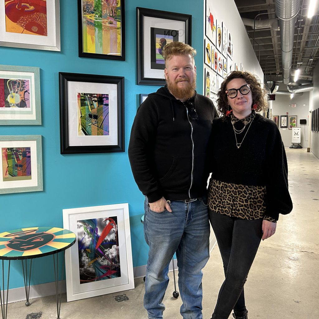 couple inside art gallery